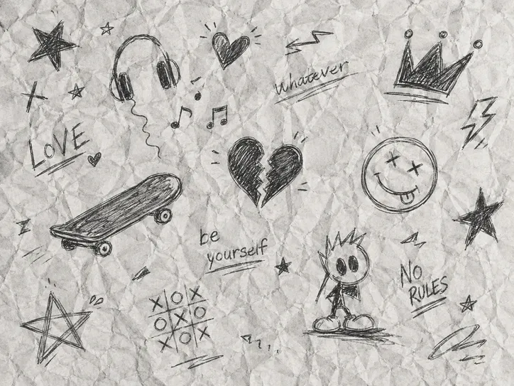 Original doodle on paper