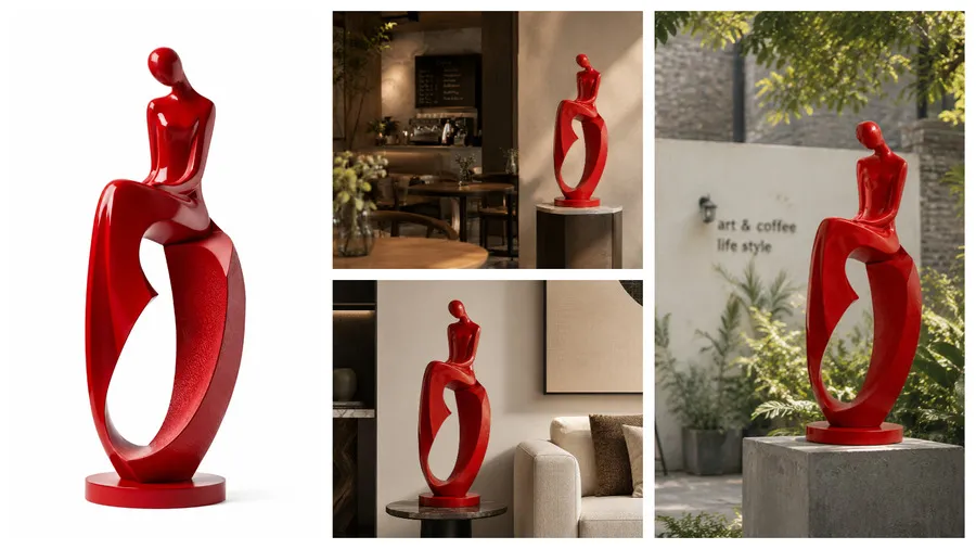 A product displayed in several realistic lifestyle scenes